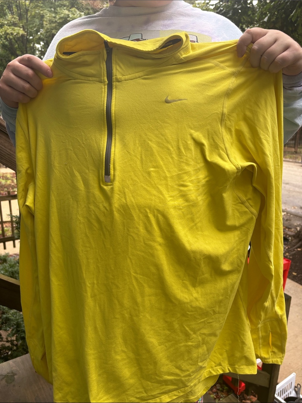 Nike Men’s Bright Yellow Quarter-Zip Performance Pullover